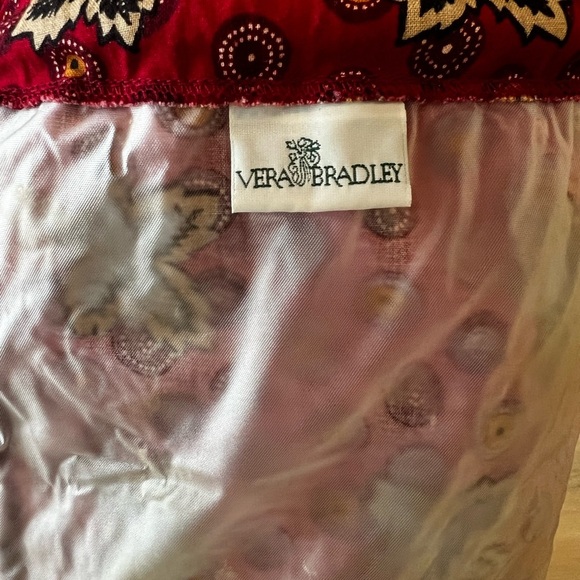 VINTAGE New VERA BRADLEY Red Coin 1999 Ditty Bag Leaves Green Drawstring Travel - Picture 13 of 14